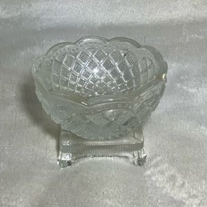 Vintage Avon Fostoria Glass Candle Holder with Spoon